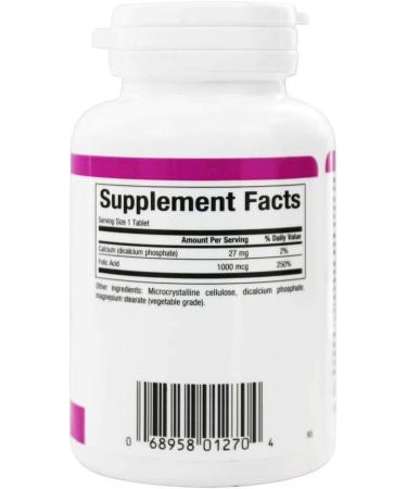 Natural Factors Folic Acid 1mg Tablets 90-Count - Pack of 2 | Essential Vitamin for Health - Buy Online on GoSupps.com