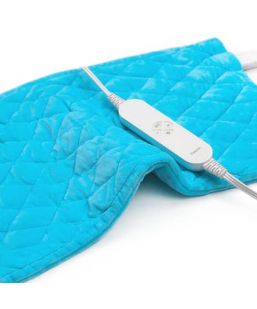 Pasonio Full Weighted Electric Heating Pad for Back Pain & Cramps Relief  2.3lb Large Size for Neck and Shoulders  Moist & Dry Heat Therapy with Auto Shut Off 12x24  Washable-PB01