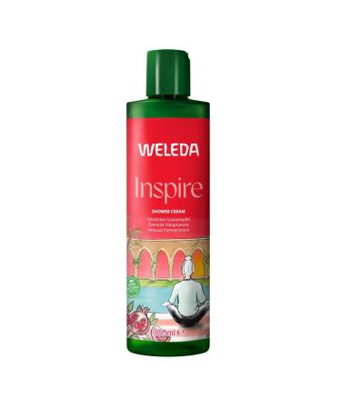 Weleda WELEDA Bio Inspire XL Vegan Body Wash - Natural Cosmetic Pomegranate Shower for Women & Men with Orange/Vanilla Scent - Natural Skin Care for Face & Body (1 x 400 ml)