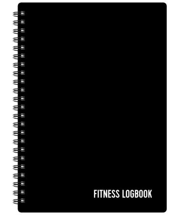 Fitness Logbook - Track 150 Workouts - Thick Paper, Durable Cover - A5 - 6 x 8 inches - Undated Workout Journal, Planner Log Book to Track Weight Loss, Muscle Gain, Gym Exercise, Bodybuilding Progress - For Men & Women Bla