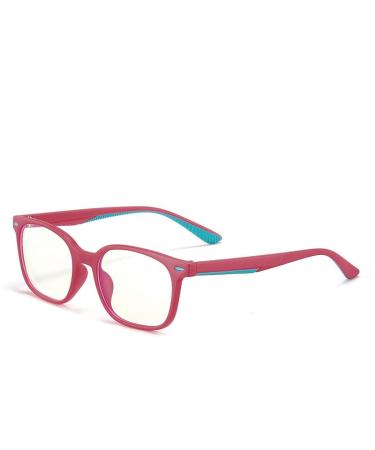 Plastic Titanium Square Tr Anti-Blue Light Blocking Glasses for Kids Computer Glasses for Children Red