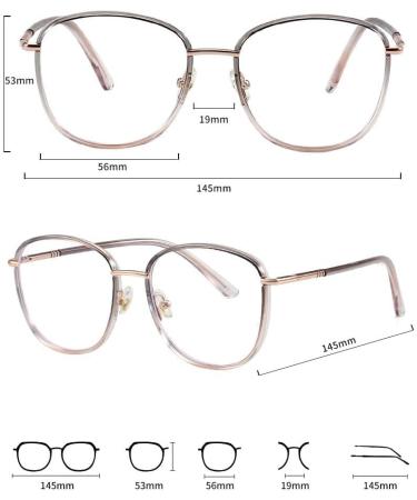 Buy Fuqinqingoz Oversized Blue Light Blocking Reading Glasses - Anti-Eye Fatigue Computer Readers for Presbyopia (C9 +0.00) - Stylish & Comfortable International Shipping Available - Buy Online on GoSupps.com