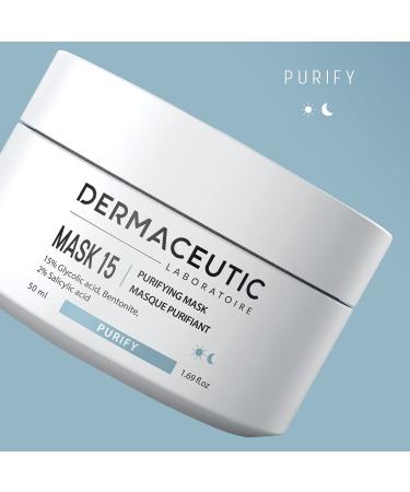 DermaCeutic Mask 15 - Glycolic & Salicylic Acid Face Mask for Deep Pore Cleansing | 50 ml - International Shipping Available - Buy Online on GoSupps.com