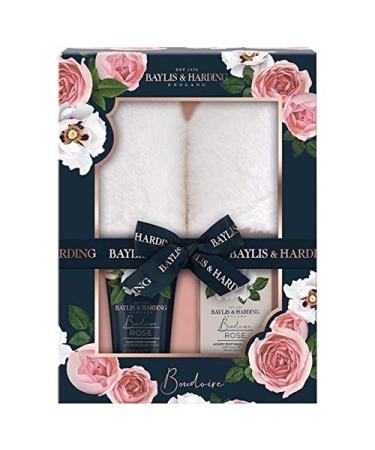 Baylis & Harding Boudoire Rose Luxury Slipper Gift Set (Pack of 1) - Vegan Friendly Rose Slipper Gift