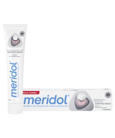 Meridol toothpaste gentle white 75 ml - antibacterial effect toothpaste protects against gum infections for naturally white teeth 75 ml (1 -pack) gentle white - Buy Online on GoSupps.com