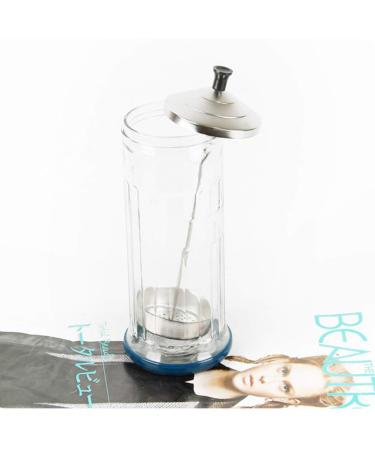 Lurrose Disinfecting Jar Salon Barber Sterilizer Bottle Hair Beauty Tools Container Sterilizer Cup for Disinfection Salon Hair Manicure Tools - Buy Online on GoSupps.com