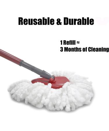 2 Pack Ocedar EasyWring Compatible Spin Mop Replacement Heads - Microfiber Refills for Easy Cleaning - 2 Count - Buy Online on GoSupps.com
