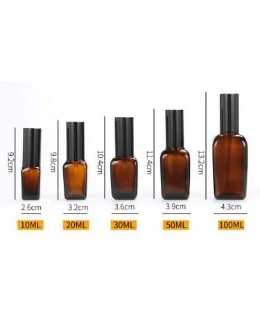 Vasana 3 Amber Glass Spray Bottles - 50ml Travel Bottles for Essential Oils with Fine Fog & Anti-Dust Cap | Premium Quality - Buy Online on GoSupps.com