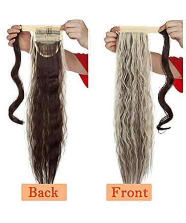 Buy Ponytail Clip-In Braid Extensions | Realistic Brown & Blonde Wavy Hair | 50cm Hair Stretching Extensions - Buy Online on GoSupps.com