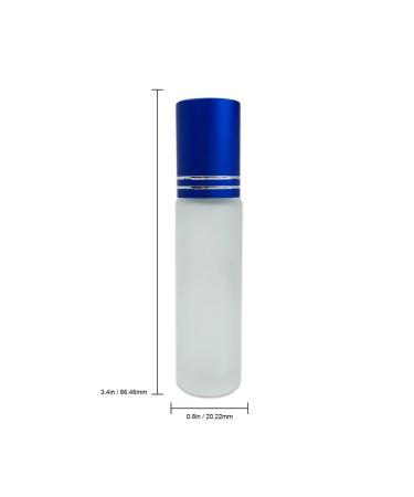 Buy Beauticom 10ml Glass Roller Bottles - 12 Pack Blue | Essential Oil Aromatherapy Perfume Lip Gloss - Durable Stainless Steel Roll Balls & Metal Caps - Buy Online on GoSupps.com