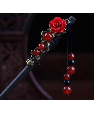 Lurrose Chinese Hair Stick - Vintage Flower Hair Chopsticks & Hairpin for Women | Elegant Accessories for Any Occasion - Buy Online on GoSupps.com