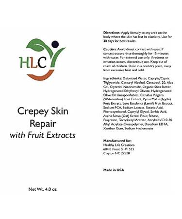 Crepey Skin Repair Cream - 4oz | Tighten & Firm Loose Wrinkled Skin for Youthful Glow - Buy Online on GoSupps.com