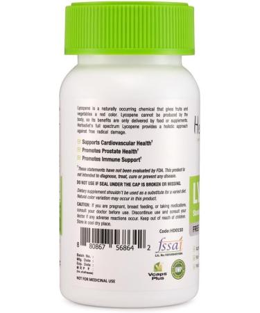 Lycopene 50mg Capsules - Natural Prostate & Immune Support - Antioxidant for Heart Vision & Eye Health - Pure Tomato Extract (120 Caps) - International Shipping Available - Buy Online on GoSupps.com