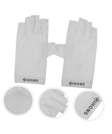 FRCOLOR 5 Pairs Uv Gloves Uv Nail Gloves Uv Protection Gloves Women Uv Finger Protection Nails Half Finger Gloves Manicure Gloves Lamp Anti-uv Fabric White Women's - Buy Online on GoSupps.com