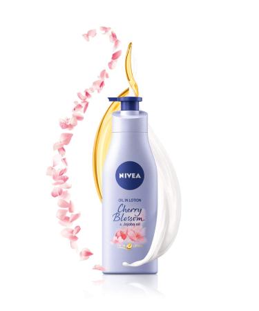 NIVEA Oil In Lotion Cherry Blossom & Jojoba Oil 400ml - Replenishing Moisturising Body Lotion for Intense Hydration - Buy Online on GoSupps.com