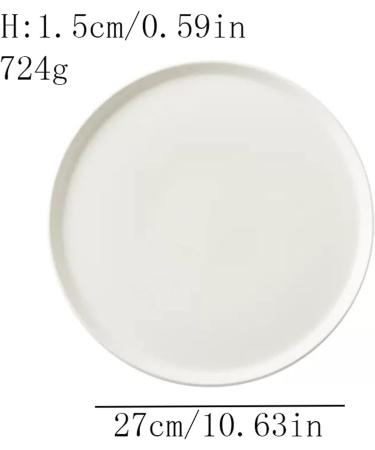 Salad Plate Frosted Dining Plate Round Home Kitchen Restaurant Cafe Dining Plate Dessert Plate Dining Plate Steak Plate Ceramic Simple Flat Plate for Kitchen Plate (Color : 001 Size : M) Medium 001 - Buy Online on GoSupps.com