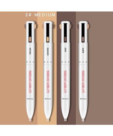 1 piece 4-in-1 eyebrow pencil with round beads portable eyebrow pencil eyebrow pencil long-lasting eyebrow pencil beautiful formakeup Clever and attractive - Buy Online on GoSupps.com