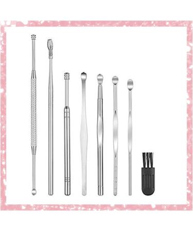 Stainless Steel Ear Cleaner Set - 8pcs for Earwax Removal and Individual Health Care - Buy Online on GoSupps.com