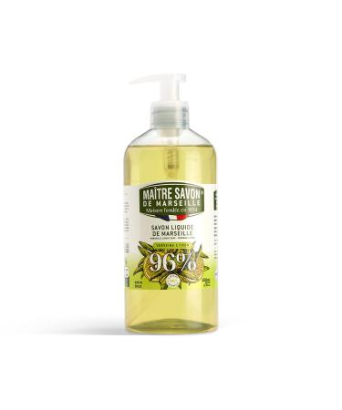 Ma tre Savon de Marseille - Savon de Marseille liquide VERVEINE-CITRON - 500ml. 96% d'origine naturelle