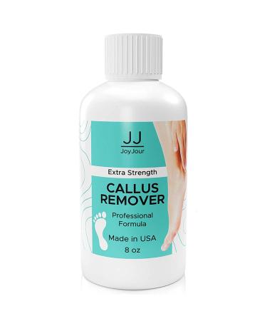 Joyjour Callus Remover Extra Strength. Works well with foot scrubber  file  pumice stone and other favorite pedicure tools. Professional results in minutes! (8 Ounce)