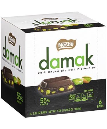 Nestle Damak Dark Chocolate with Pistachios 2.82 Ounce (6 Bars)