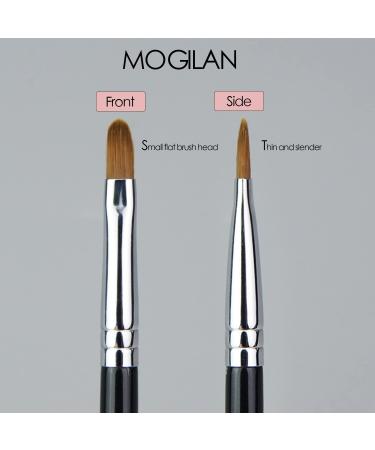 MOGILAN Flat Concealer Brush with Sponge Blender - Dual End Makeup Brush for Precision Blending - Black - Buy Online on GoSupps.com