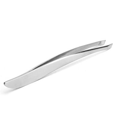 Premium Stainless Steel Eyebrow Tweezers - Non-Slip Handle Precision Tip & Portable Clip for Perfect Brow Shaping - Buy Online on GoSupps.com