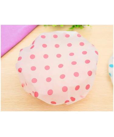 Nuoshen 3-Piece Elastic Waterproof Shower Cap Set for Women & Girls - Reusable Plastic Shower Hoods in Blue Yellow Red | Perfect for Shower Spa & Salon - Buy Online on GoSupps.com