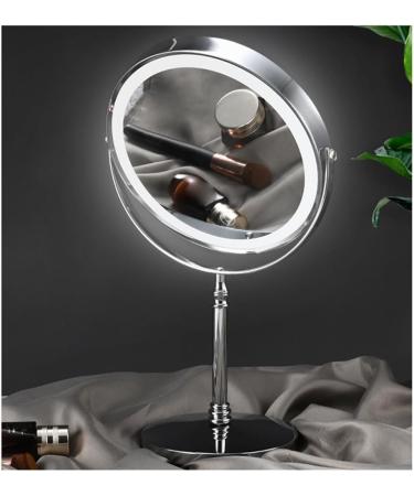 SRMAN 1Set 10X LED Mirror Rechargeable Make Up Mirror Magnification Cosmetic Mirror 2 Side Brightness with 3 Colors A Chrome - Buy Online on GoSupps.com
