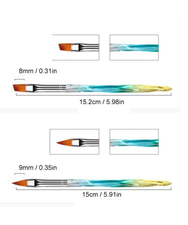 10pcs Nail Art Liner Brush Set - Professional Acrylic Gel Nail Painting & Dotting Tools - Gradient Blue Design - Buy Online on GoSupps.com