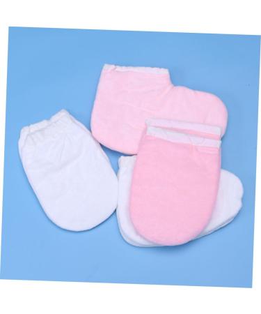 Housoutil 4 Pairs Cloth Gloves Booties Paraffin Wax Mitts and Booties Bath Treatment Mitt Glove Hand Treatment Gloves Wax Bath Mittens Beauty Accessories Gloves Hand Wax Thicken - Buy Online on GoSupps.com