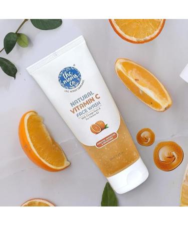 The Moms Co Natural Simple Vitamin C Face Wash for Women & Men | Clean & Glowing Skin I Oil Free Look I Orange Beads & Chemical Free I 80 ml - Buy Online on GoSupps.com
