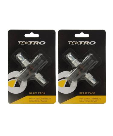 2 Pairs Tektro V-Brake Pads 63mm Brake Pads with Hex Nuts and Spacers