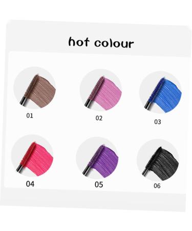 Healeved 6pcs Colored Mascara Eyelash Makeup Mascara Eyelash Mascara Women Mascara Smudge-proof Mascara Abs - Buy Online on GoSupps.com