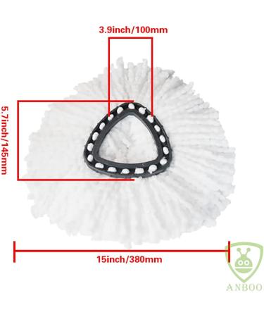 Microfiber Mop Head Refills - Easy Cleaning Spin Mop Replacement Head (4 Pack) - White 4pcs - Buy Online on GoSupps.com