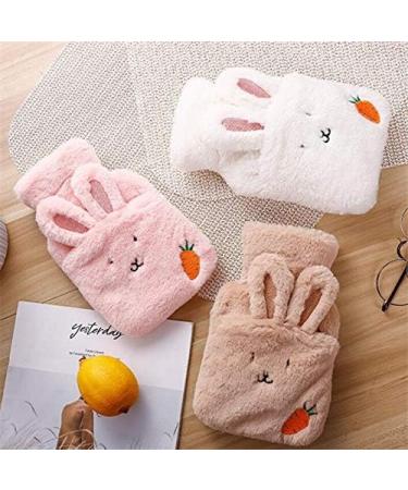 Dlandz Large Gray Rabbit Plush Heat Bottle Bag | Winter Reusable Hand & Foot Warmer | Cozy Warmth for All Ages - Buy Online on GoSupps.com