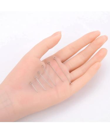 200pcs Adabele 304 Grade Surgical Stainless Steel 30mm Eye Pins for Jewelry Making - Hypoallergenic & Durable - Buy Online on GoSupps.com