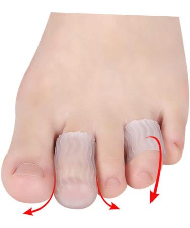 SILICONE Toe Sleeve Protectors - 4 Pairs | Adjustable Gel Open Toe Tubes for Toe Protection - Buy Online on GoSupps.com