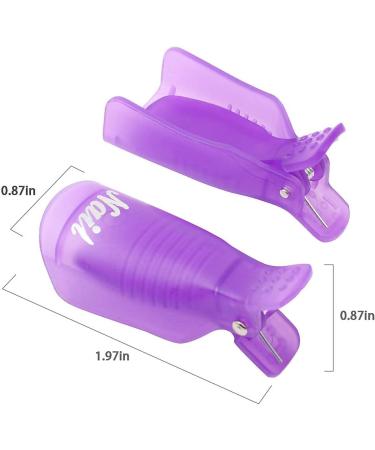 10 PCS Gel Nail Polish Remover Clips for Toenail & Finger - Purple - Buy Online on GoSupps.com