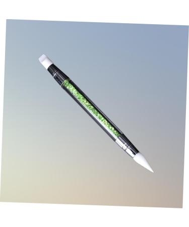 Silicone Head Nail Tool Manicure Tools Hollow Out Silicone Head Green Nail Pen Nail Art Carving Nail medium Green - Buy Online on GoSupps.com