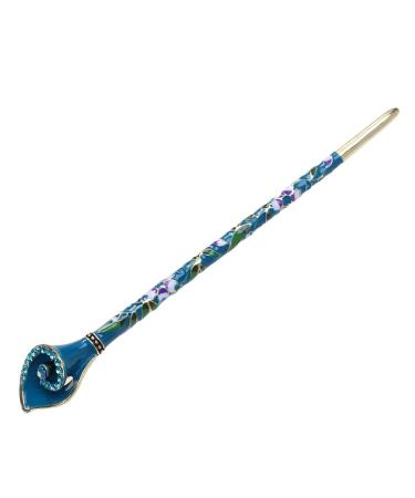 Buy Chinese Rhinestone Hair Stick | Peacock Blue Hairpin & Chopstick for Elegant Chignons | International Shipping Available - Buy Online on GoSupps.com