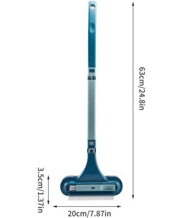 Window Tool | 2 in 1 Window Brush - Glass Cleaning Scraper Wet Dry Extendable Professional Window Squeegee Cleaning Tool Household Cartey Blue - Buy Online on GoSupps.com