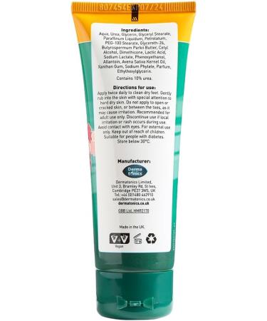 Dermatonics Natural Care Hard Skin Removing Balm - Sweet Blossom Aromas - Shea Butter & Oat Lipids - 70ml - Diabetic & Vegan Friendly - Buy Online on GoSupps.com