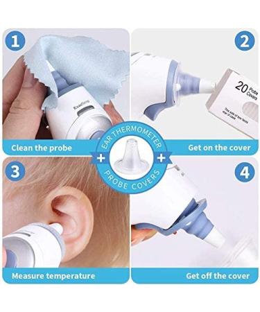 100 Pack Ear Thermometer Covers Replacement Probe Cover Tips Lens Filters Refill Caps for All Braun Models Digital Thermometers Disposable Covers OFF-White - Buy Online on GoSupps.com