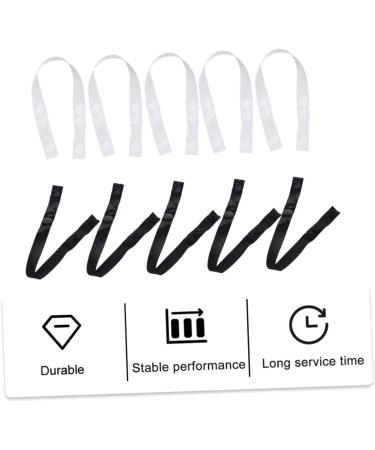 Aokwawaliy Glass Dip Pins with White Gliders - 10 Adjustable Nylon Mask Rope Button Extensions for Yeezy White Masks - Buy Online on GoSupps.com