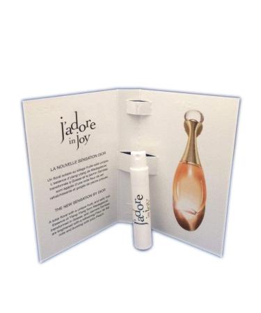Dior J'adore In Joy Eau de Toilette Sample Vial Spray .03 oz / 1ml Amber Wood 0.03 Fl Oz (Pack of 1)