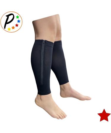 Buy Original Shin 20-30 mmHg Compression Calf Zipper Sleeve for Leg Swelling - Black 3X-Large | International Shipping Available - Buy Online on GoSupps.com
