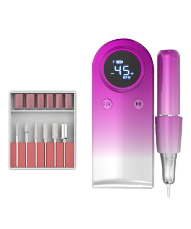 Qtynudy Electric Nail Drill for Acrylic Gel Nails Manicure Pedicure Polishing Shape Tools for Home Salon Use B