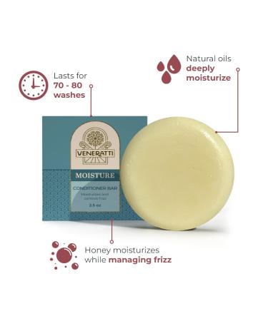 Vegan Conditioner Bar - Solid Paraben-Free | Moisturizing Mango Butter & Jojoba Oil for All Hair Types - Made in the USA - Buy Online on GoSupps.com