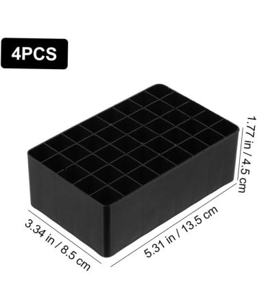 PLAFOPE Plastic Tray 4pcs Boxes Stationery Organizer 40 Slot Pen Holder Nail Cosmetics Organizer Container Chassis Brush - Buy Online on GoSupps.com